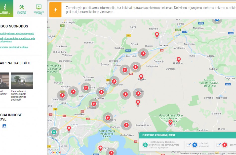 Elektros energijos neturėjo apie 2 tūkst. Jonavos r. namų ūkių