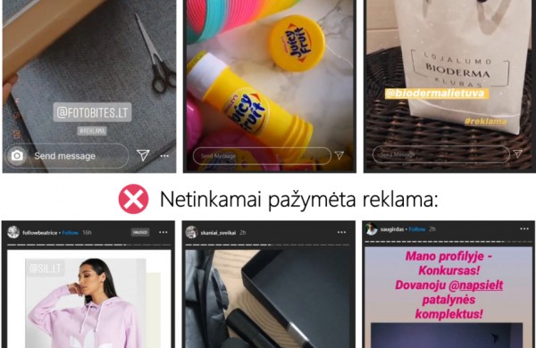„Influenceriai“ raginami tinkamai žymėti reklamą socialiniuose tinkluose