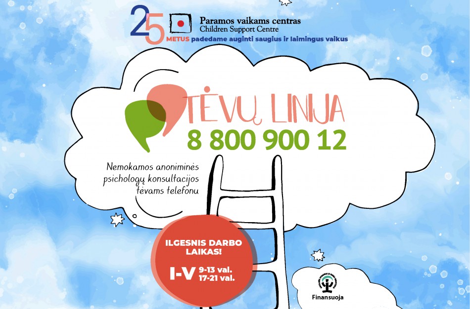 „Tėvų linijoje“ budi daugiau psichologų ir ilgėja darbo laikas