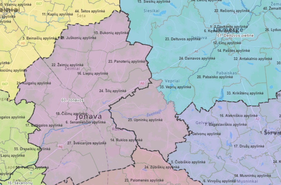 Seimo rinkimai: Upninkai priskirti Ukmergės – Deltuvos pietinei apygardai