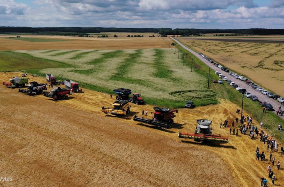 Pirmą kartą Lietuvoje – rugiapjūtės startas 6 kombainais