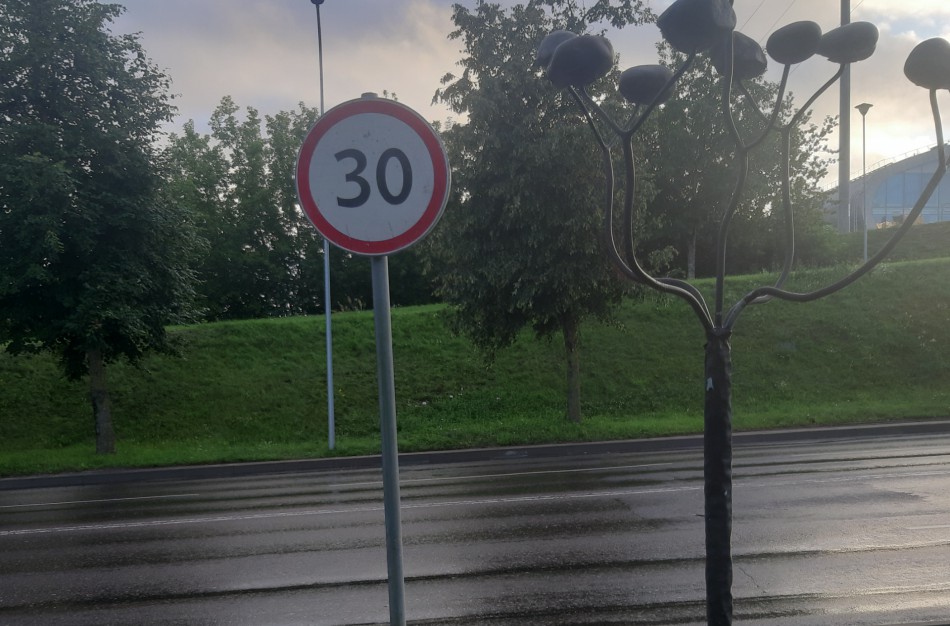 Žeimių gatvėje - nauji kelio ženklai  