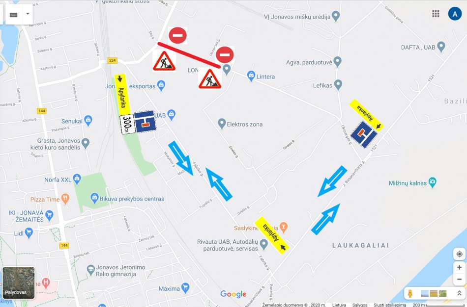 Dvi dienas bus uždaryta dalis Ukmergės gatvės 