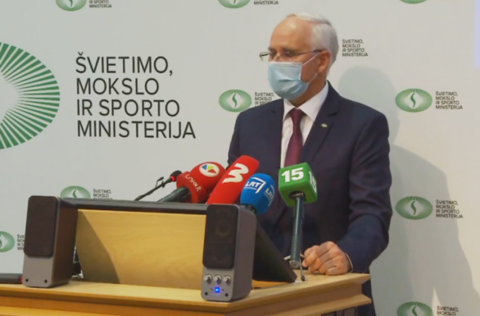 Švietimo ministras A. Monkevičius: pamokos mokyklose vyks laikantis saugumo reikalavimų