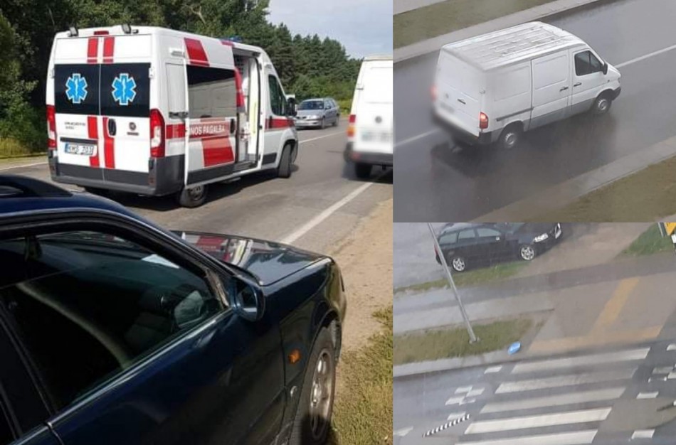 Senolio vairuojamas automobilis išvartė kelio ženklus, kliudė moterį ir nuvažiavo nė nestabtelėjęs 