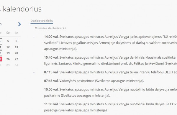 A. Verygos darbotvarkė kiek kitokia, nei skelbiama viešai: Ministras „slaptai“ lankėsi Rukloje?