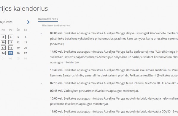 A. Verygos darbotvarkė kiek kitokia, nei skelbiama viešai: Ministras „slaptai“ lankėsi Rukloje?