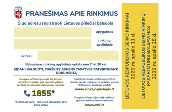 Pagrindinis dokumentas einant į rinkimus – asmens tapatybės dokumentas