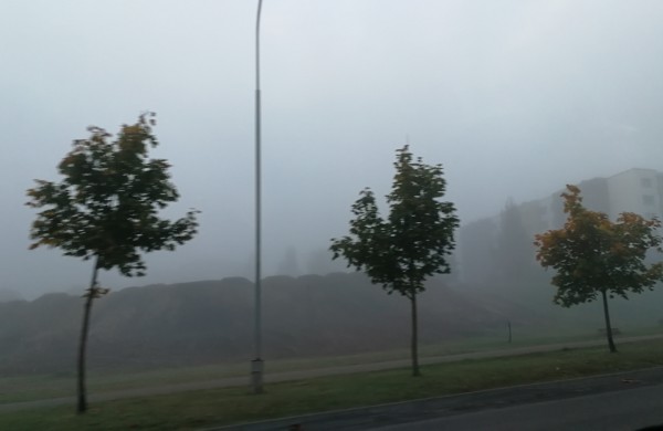 Jonavą užklojo stiprus rūkas