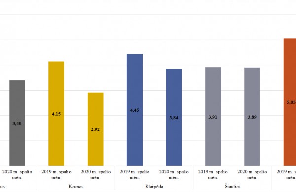 Šių metų spalio mėn. šilumos kaina žemiausia nuo 2012 -ųjų 