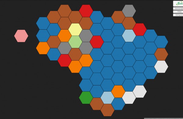 Sukurtas interaktyvus rinkimų žemėlapis