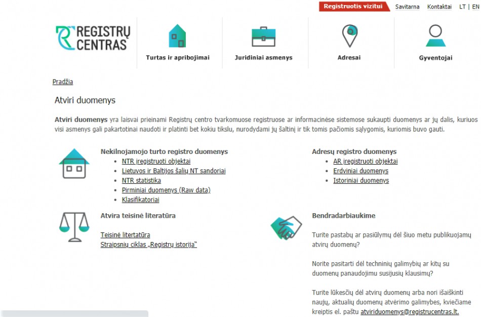 Registrų centras atvėrė Adresų registro duomenis