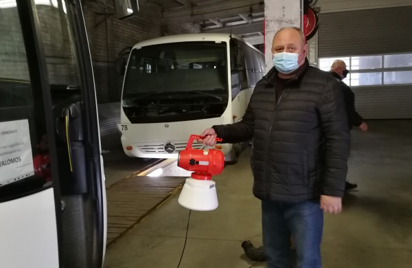 Bendrovėje „Jonavos autobusai“ naujas dezinfekavimo įrenginys