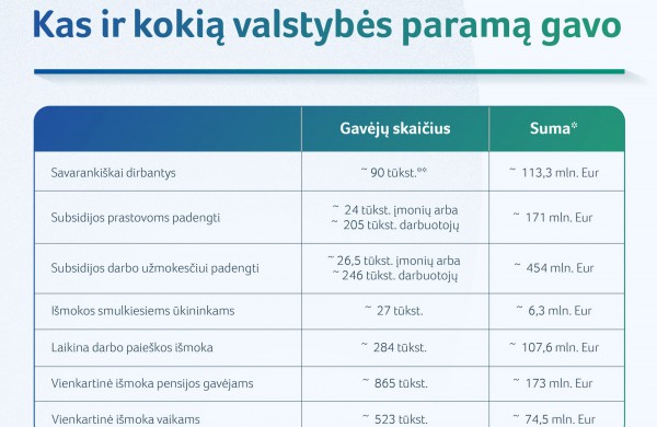 Pandemija tęsiasi: kokia valstybės parama šiemet dar galite pasinaudoti