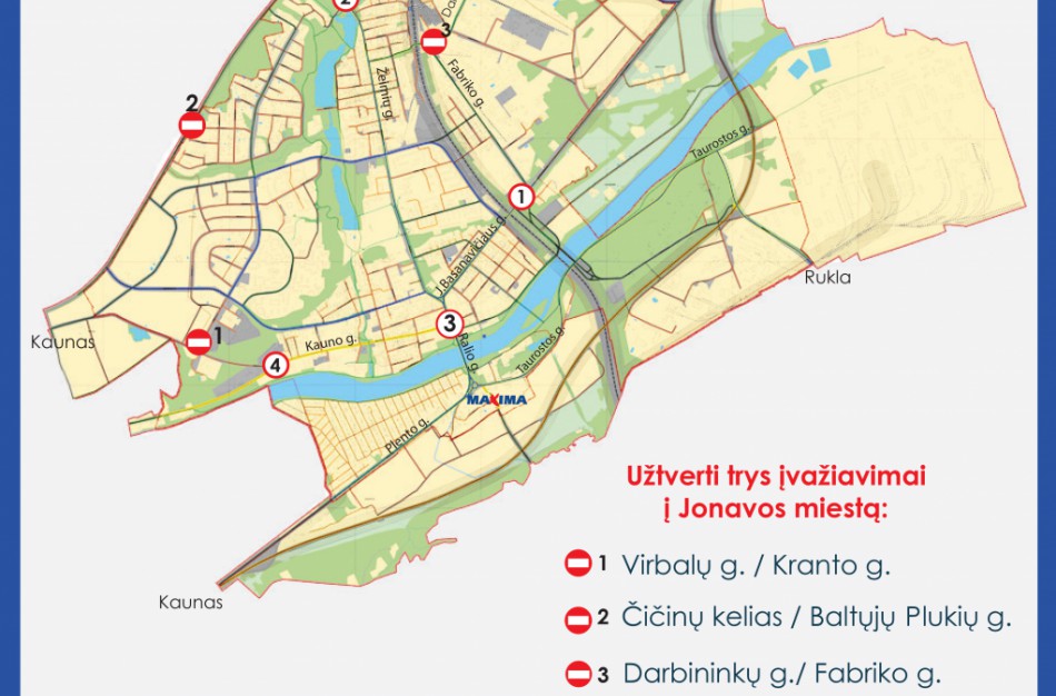 Bus užtverti trys įvažiavimai į Jonavą