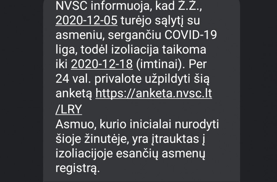 NVSC perspėja apie melagingas trumpąsias SMS žinutes