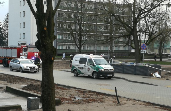 Prie konteinerių rastas išmestas, kaip įtariama, karo laikų sprogmuo