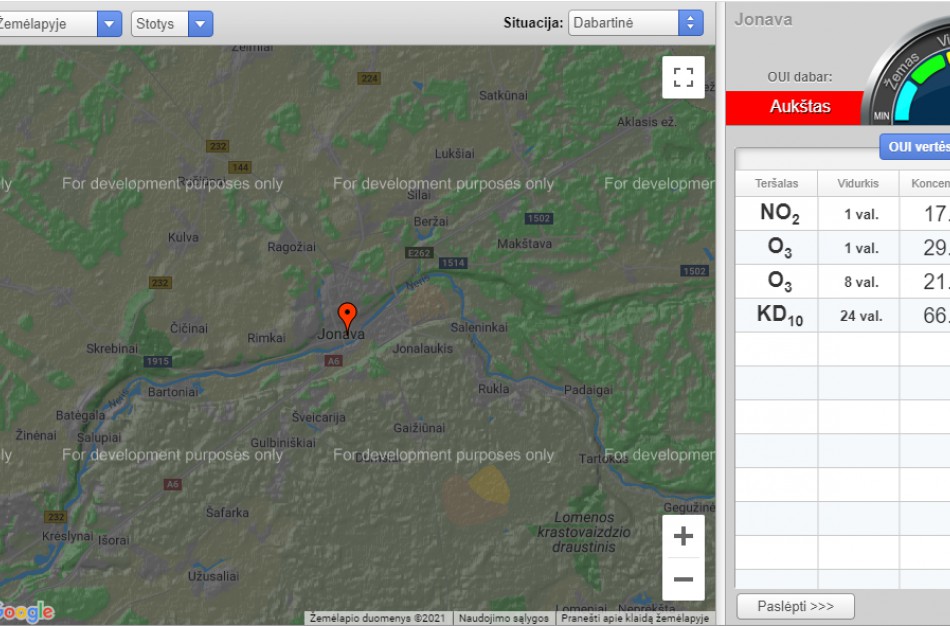 Fiksuojamas padidėjęs oro užterštumas visoje šalyje