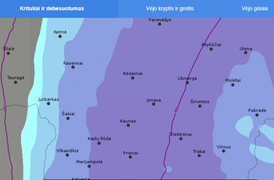Antradienį prognozuojamas smarkus sniegas ir pūgos