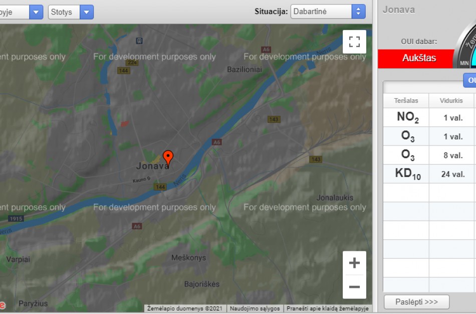 Jonavoje padidėjęs oro užterštumas kietosiomis dalelėmis