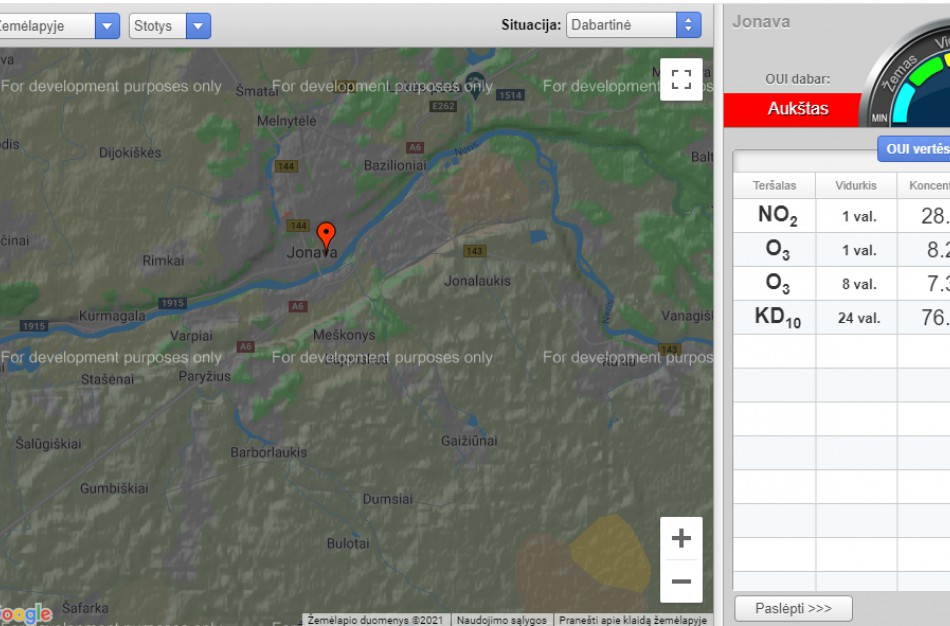 Jonavoje ir vėl fiksuojamas aukštas užterštumas kietosiomis dalelėmis