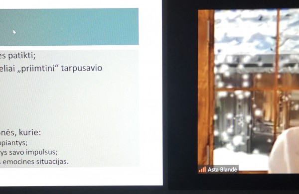 Virtuali paskaita tėvams Justino Vareikio progimnazijoje