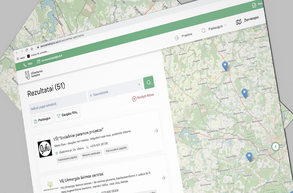 Užimtumo tarnyba sukūrė Socialinės pagalbos žemėlapį