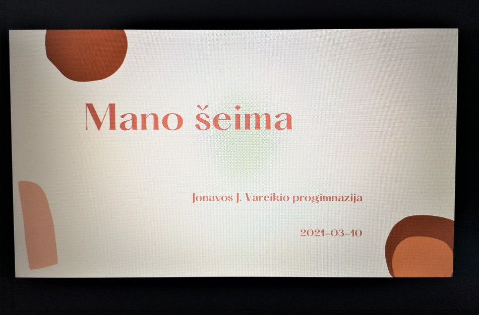 Virtualus užsiėmimas tėvams Justino Vareikio progimnazijoje