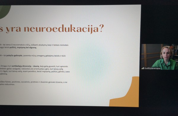 Virtualus užsiėmimas tėvams Justino Vareikio progimnazijoje