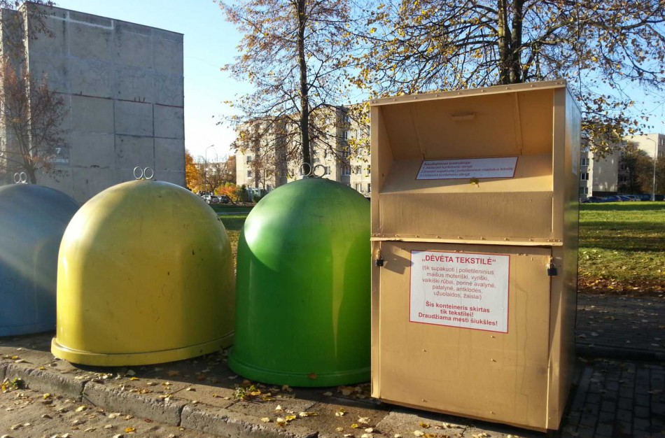 Mieste pastatyti nauji konteineriai tekstilei