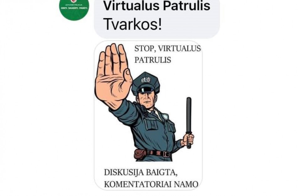 Virtualaus patrulio startas vėl parodė, kad žmonės painioja žodinius nusikaltimus su žodžio laisve