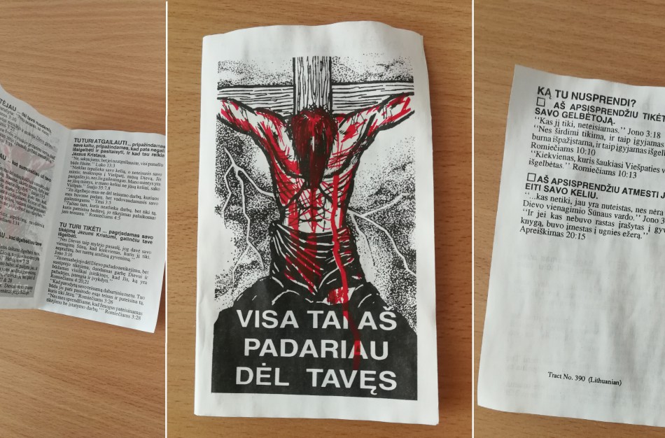 Jonavietis apie religinius lankstinukus pašto dėžutėje: ar tai tikėjimo piršimas?