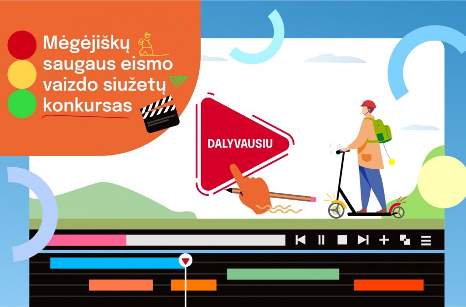 Minint Saugaus eismo dieną skelbiamas mėgėjiškų vaizdo siužetų konkursas