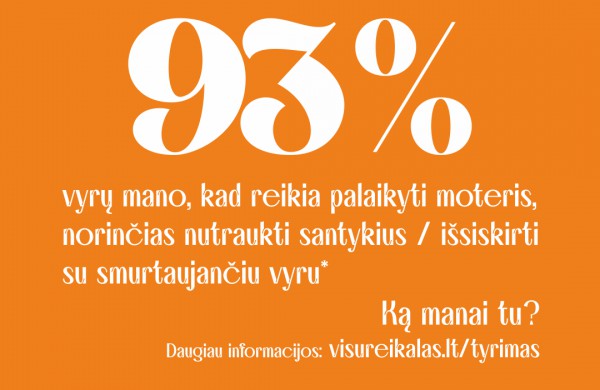 Kampanija skatina bendruomenę susitelkti kovai su smurtu artimoje aplinkoje