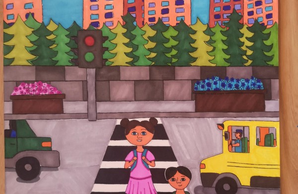 Piešinių konkursas „Saugus eismas kelyje 2021“