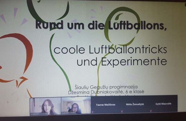Tarptautinė mokinių integruotų praktinių veiklų pristatymo konferencija  ,,Tiriame, mokomės vokiečių kalbos ir dalijamės“