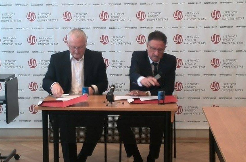 Pasirašyta bendradarbiavimo sutartis su Lietuvos sporto universitetu