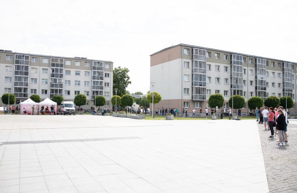 Jonavos Sąjūdžio aikštėje paskiepijo beveik 400 žmonių