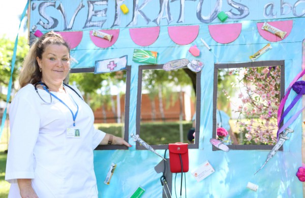 Jonavos rajono neįgaliųjų veiklos centro kiemelyje – įspūdingas „Laimės traukinys“