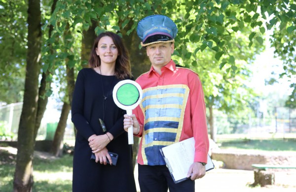 Jonavos rajono neįgaliųjų veiklos centro kiemelyje – įspūdingas „Laimės traukinys“