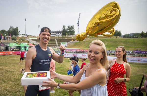 Atkakliame Jonavos triatlone ryškiausiai spindėjo T. Kopūstas ir I. Urbonavičiūtė