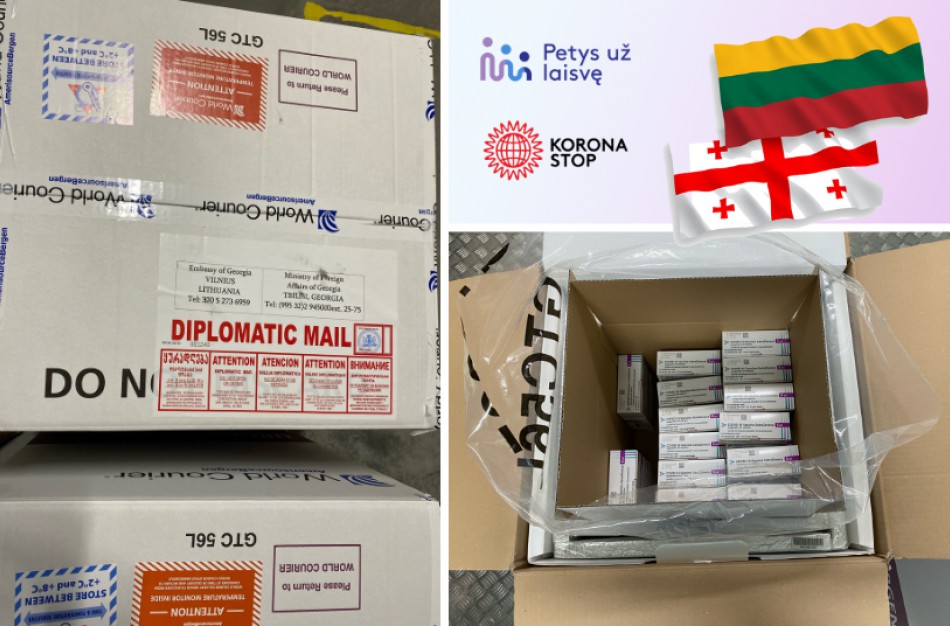 Lietuva dovanoja Sakartvelui 15 tūkst. vakcinos dozių