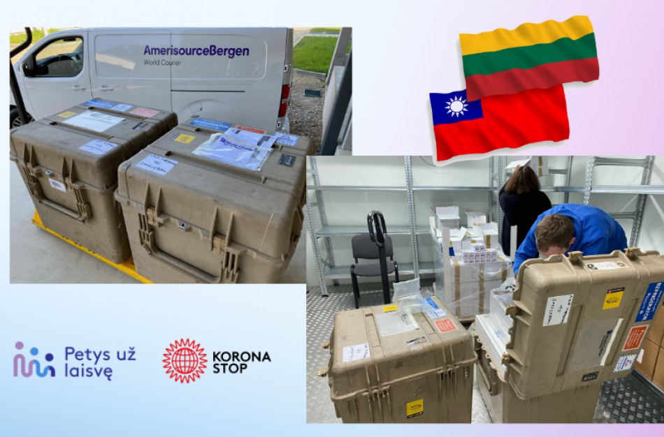 Lietuva dovanoja Taivanui 20 tūkst. vakcinos dozių