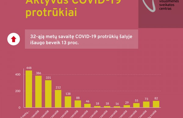 Protrūkių žemėlapis: epidemiologai daugiau protrūkių fiksavo gamybos ir prekybos sektoriuose