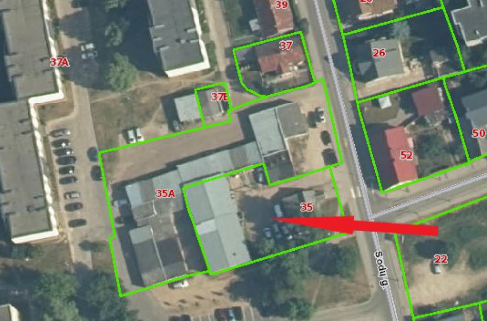 Administracinio pastato ir dirbtuvių Sodų g. 35, Jonava, pardavimo aukcionas