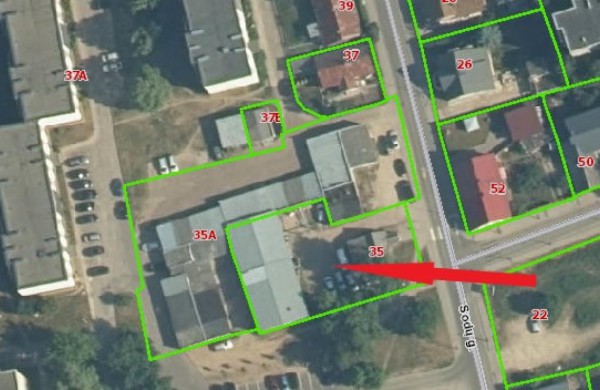 Administracinio pastato ir dirbtuvių Sodų g. 35, Jonava, pardavimo aukcionas