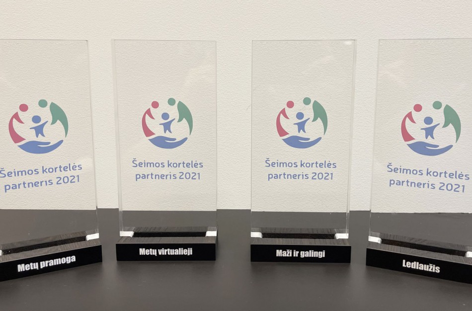 Apdovanoti Šeimos kortelės programoje dalyvaujantys partneriai