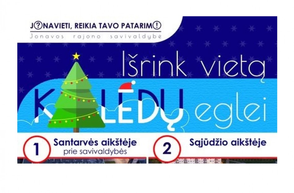 Išrinkime vietą Kalėdų eglutei, kviečia meras Mindaugas Sinkevičius