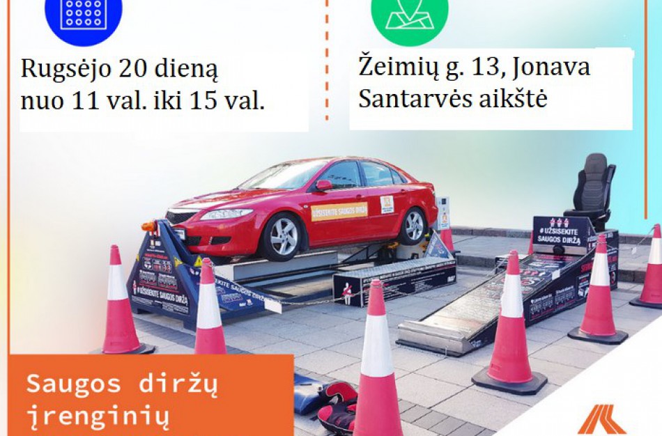 Policijos pareigūnai kviečia: išbandykite saugos diržų įrenginius, pasipuoškit savo rūbus atšvaitais