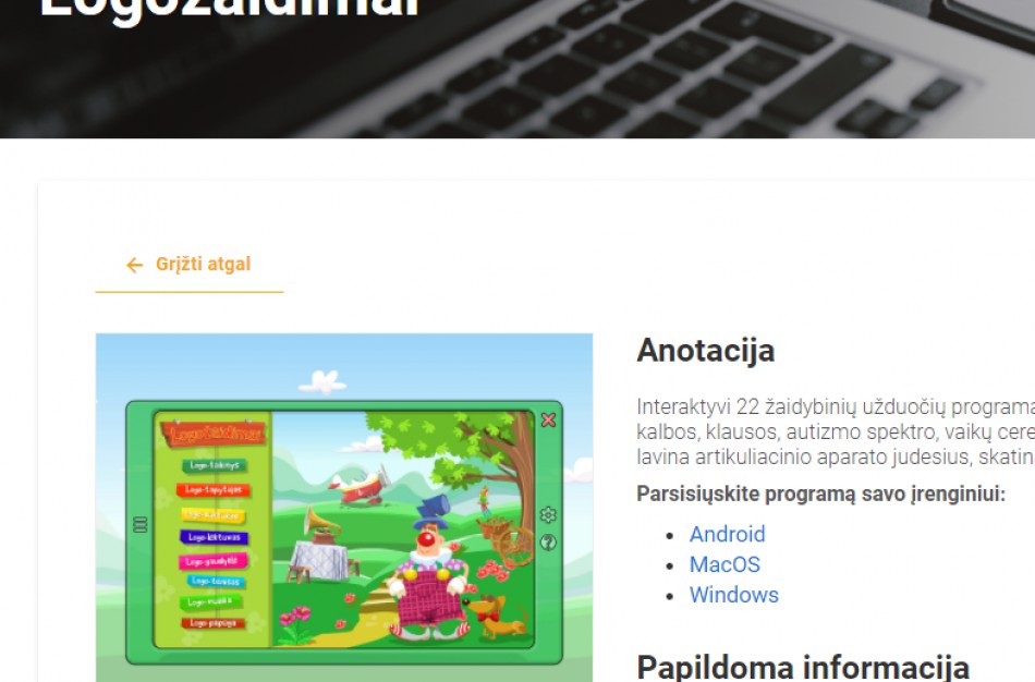 „Logožaidimai“ skatins sutrikimų turinčius vaikus kalbėti